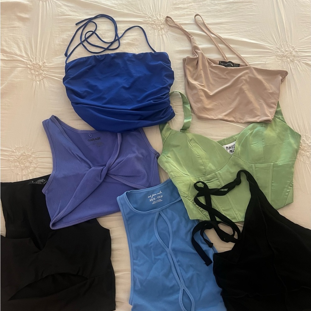 Going out top bundle - Blue, Black, Green, Purple, Tab